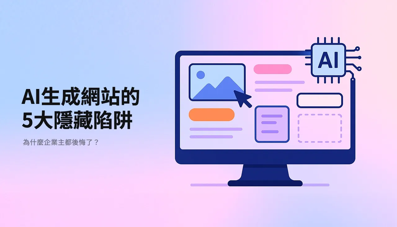 AI生成網站的5大隱藏陷阱：為什麼企業主都後悔了？