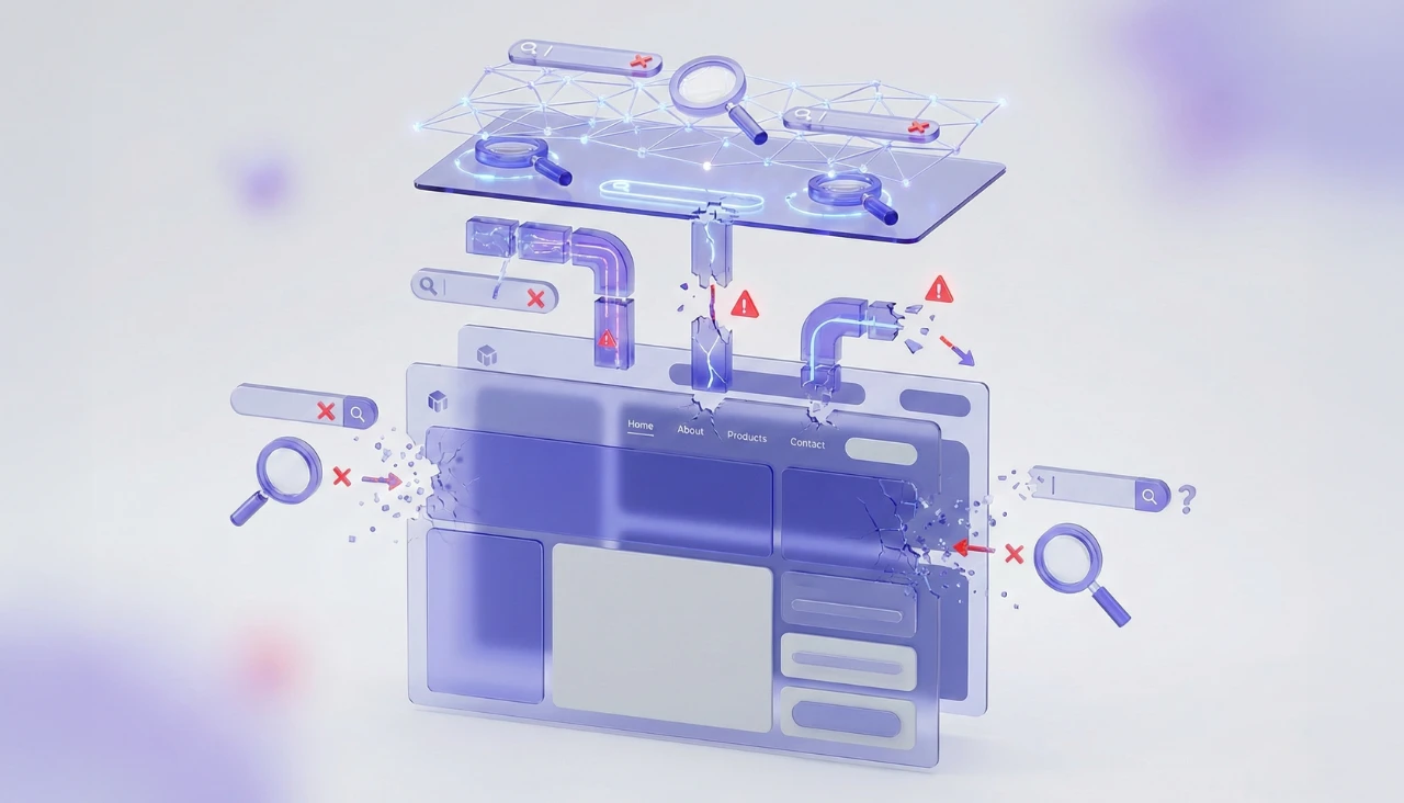 AI網站設計SEO表現差,找不到你的網站