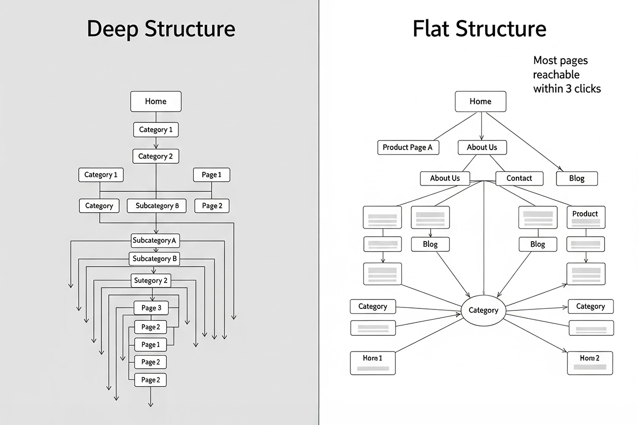 網站的結構就像一棟建築的骨架,它決定了資訊的流動與承載方式